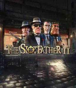 Step into the underworld world of The Slotfather Part II game by Betsoft, showcasing four iconic mafia characters set against a dark urban backdrop. This graphic portrays the dramatic essence of the mobster lifestyle with its vivid character design and suspenseful setting. Ideal for fans of crime dramas, offering a gripping gaming experience. 