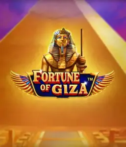 Explore the mystical world of Fortune of Giza slot by Pragmatic Play, showcasing a majestic depiction of a Pharaoh before the iconic pyramid backdrop. This graphic captures the richness of Egyptian history, perfect for those interested in ancient civilizations, delivering a fascinating escape.