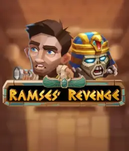 Uncover the ancient world of Ramses' Revenge slot by Relax Gaming, showcasing a frightened explorer and a terrifying mummy amid an Egyptian tomb backdrop. This image captures the excitement of ancient Egyptian myths, ideal for those interested in historical adventures, offering a captivating adventure. 